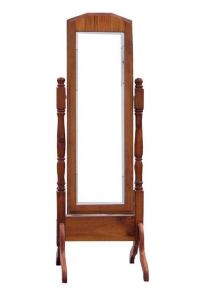 Macedon Cheval Mirror - Chestnut Or Walnut