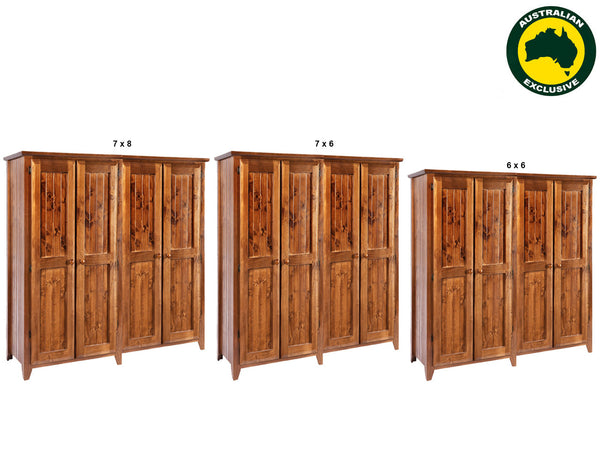 MANILLA (AUSSIE MADE) 4 DOOR STANDARD PANTRY COLLECTION - ASSORTED STAINED COLOURS - STARTING FROM $1799