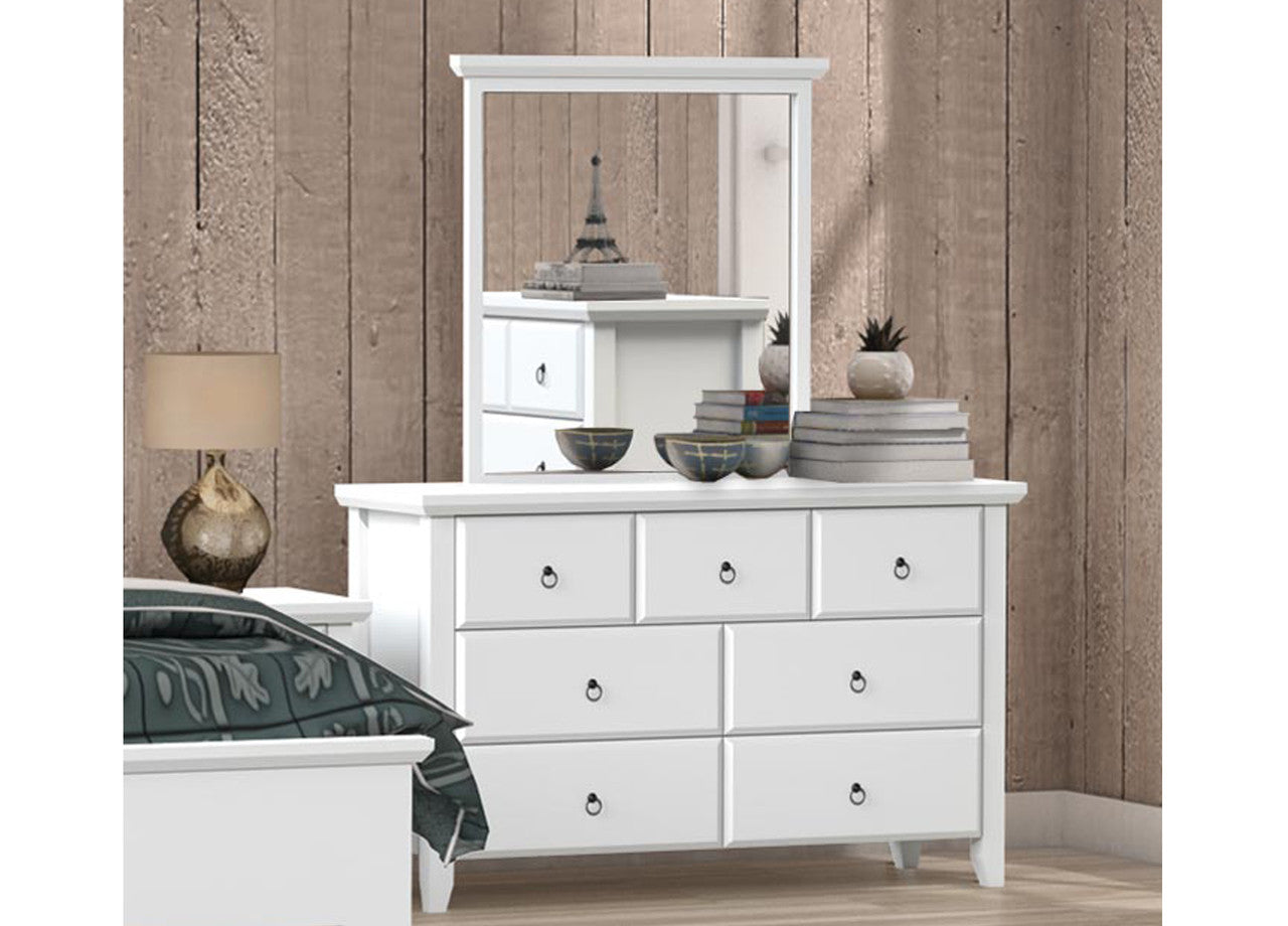 Manilla (AUSSIE MADE) 7 Drawer Dressing Table With Mirror - Assorted Painted Colours