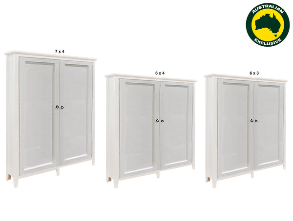 MANILLA (AUSSIE MADE) ALL HANGING WARDROBE COLLECTION - ASSORTED PAINTED COLOURS - STARTING FROM $999