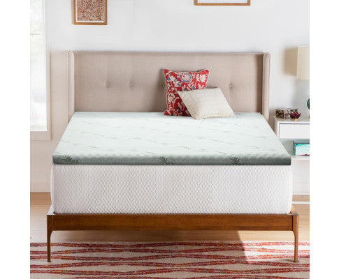 Judith Queen Size Cool Gel Memory Foam Mattress Topper With Bamboo Cover (80MM)