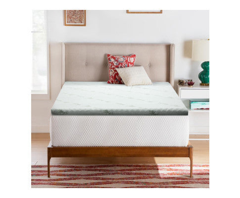 Judith Single Size Cool Gel Memory Foam Mattress Topper With Bamboo Cover (80MM)