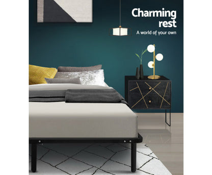 DOUBLE MORISETH METAL BED - BLACK
