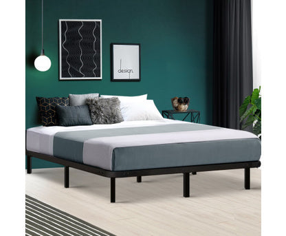 DOUBLE MORISETH METAL BED - BLACK
