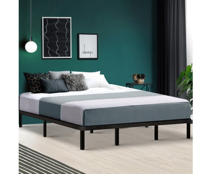 KING MORISETH METAL BED - BLACK