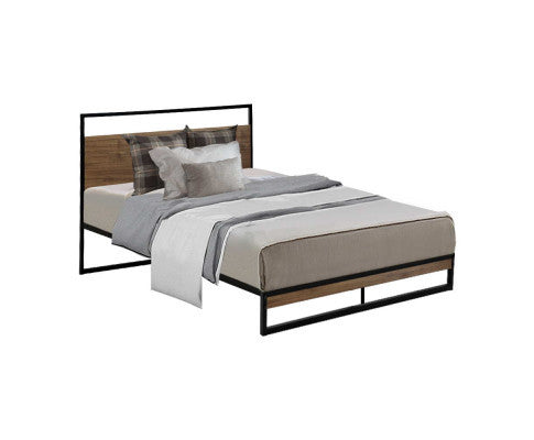 KING SINGLE RALPH METAL BED - BLACK