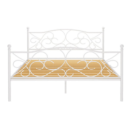 QUEEN GRETEL METAL BED - WHITE