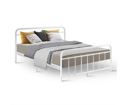 QUEEN VENELOPE METAL BED - WHITE