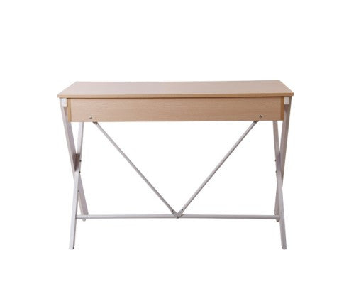 METANG OFFICE DESK WITH 2 DRAWERS - WHITE & OAK