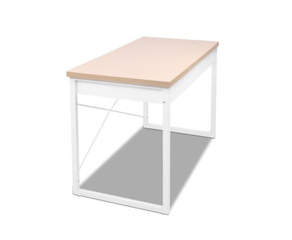 MET COMPUTER DESK WITH DRAWERS - 1000(W) x 550(D) - WHITE / OAK