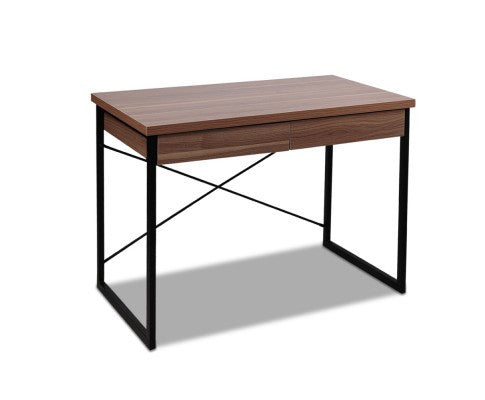MET   COMPUTER DESK WITH DRAWER   1000(W) -  WALNUT