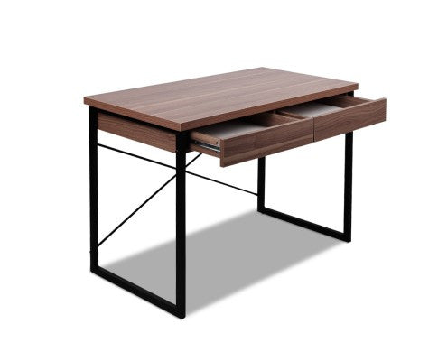 MET   COMPUTER DESK WITH DRAWER   1000(W) -  WALNUT