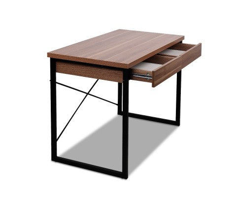 MET   COMPUTER DESK WITH DRAWER   1000(W) -  WALNUT
