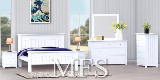 King Andreia (CUSTOM MADE) 5 Piece (DRESSER) Bedroom Suite -assorted Colours