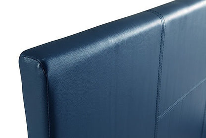 SINGLE MICHIGAN LEATHERETTE BED FRAME  - BLUE
