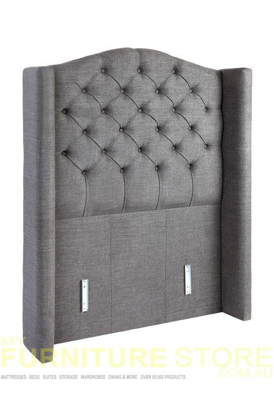 KING SINGLE WANDA LINEN FABRIC UPHOLSTERED BED WITH 2 DRAWERS - ASSORTED COLOUR