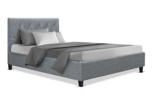 Single Michael Fabric Bed - Dark Grey