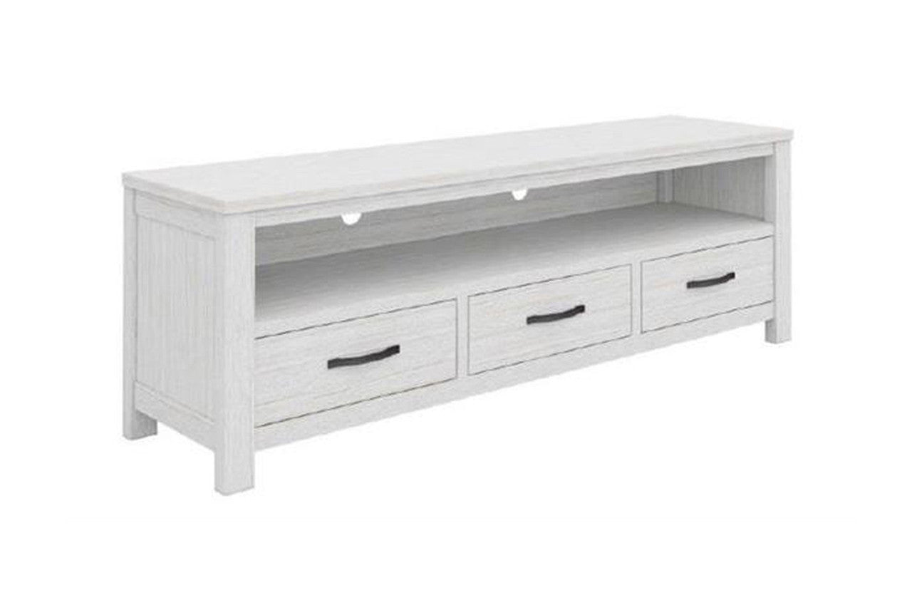 MILDRED ENTERTAINMENT UNIT WITH 3 DRAWERS (6-12-15-9-14-1) - 555(H) x 1660(W) - WHITE WASH