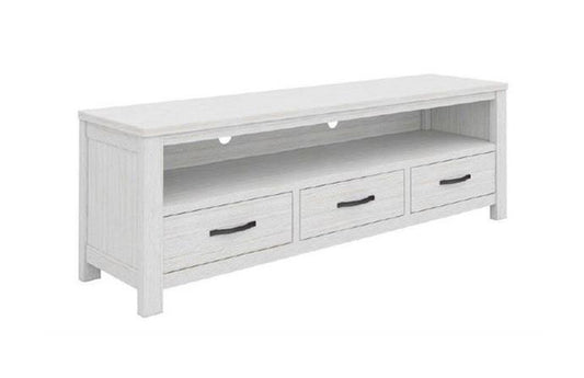 MILDRED ENTERTAINMENT UNIT WITH 3 DRAWERS (6-12-15-9-14-1) - 555(H) x 1660(W) - WHITE WASH