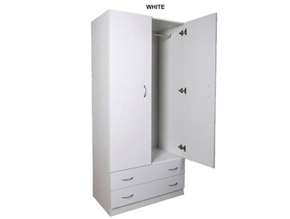 MISSION 2 DOOR / 2 DRAWER WARDROBE COLLECTION - ASSORTED COLOURS - STARTING FROM $349