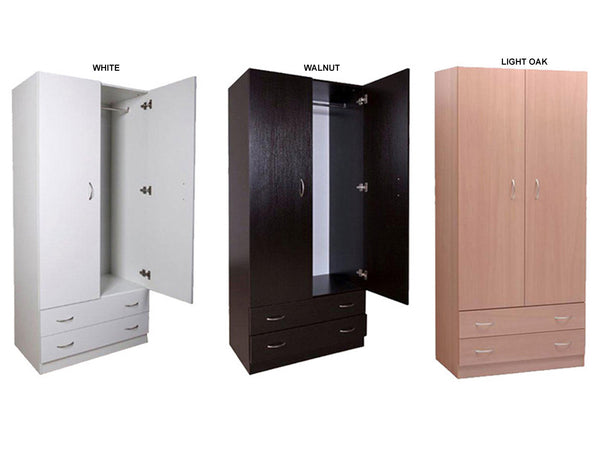 MISSION 2 DOOR / 2 DRAWER WARDROBE COLLECTION - ASSORTED COLOURS - STARTING FROM $349