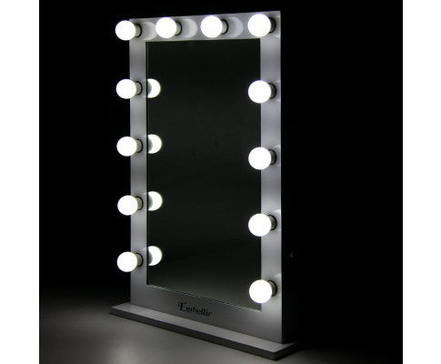 SAMPSON MAKE UP MIRROR WITH LED LIGHTS - WHITE