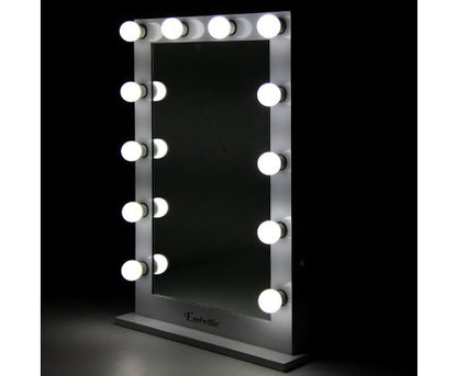 SAMPSON MAKE UP MIRROR WITH LED LIGHTS - WHITE