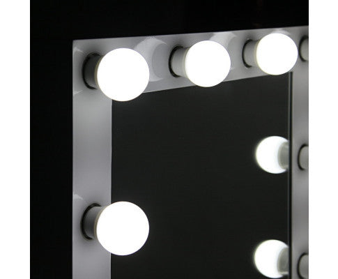 SAMPSON MAKE UP MIRROR WITH LED LIGHTS - WHITE