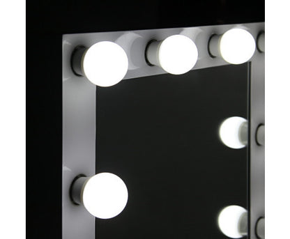 SAMPSON MAKE UP MIRROR WITH LED LIGHTS - WHITE