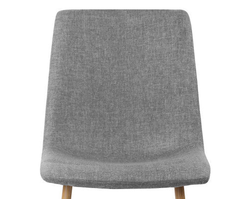BELLAMY (SET OF 4) FABRIC DINING CHAIR - LIGHT GREY