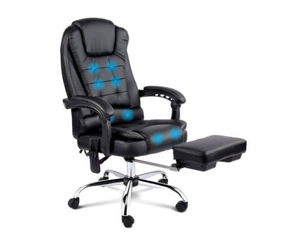 COMBO EXECUTIVE 8 POINT MESSAGE RECLINER CHAIR - BLACK