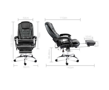 COMBO EXECUTIVE 8 POINT MESSAGE RECLINER CHAIR - BLACK