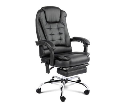 COMBO EXECUTIVE 8 POINT MESSAGE RECLINER CHAIR - BLACK