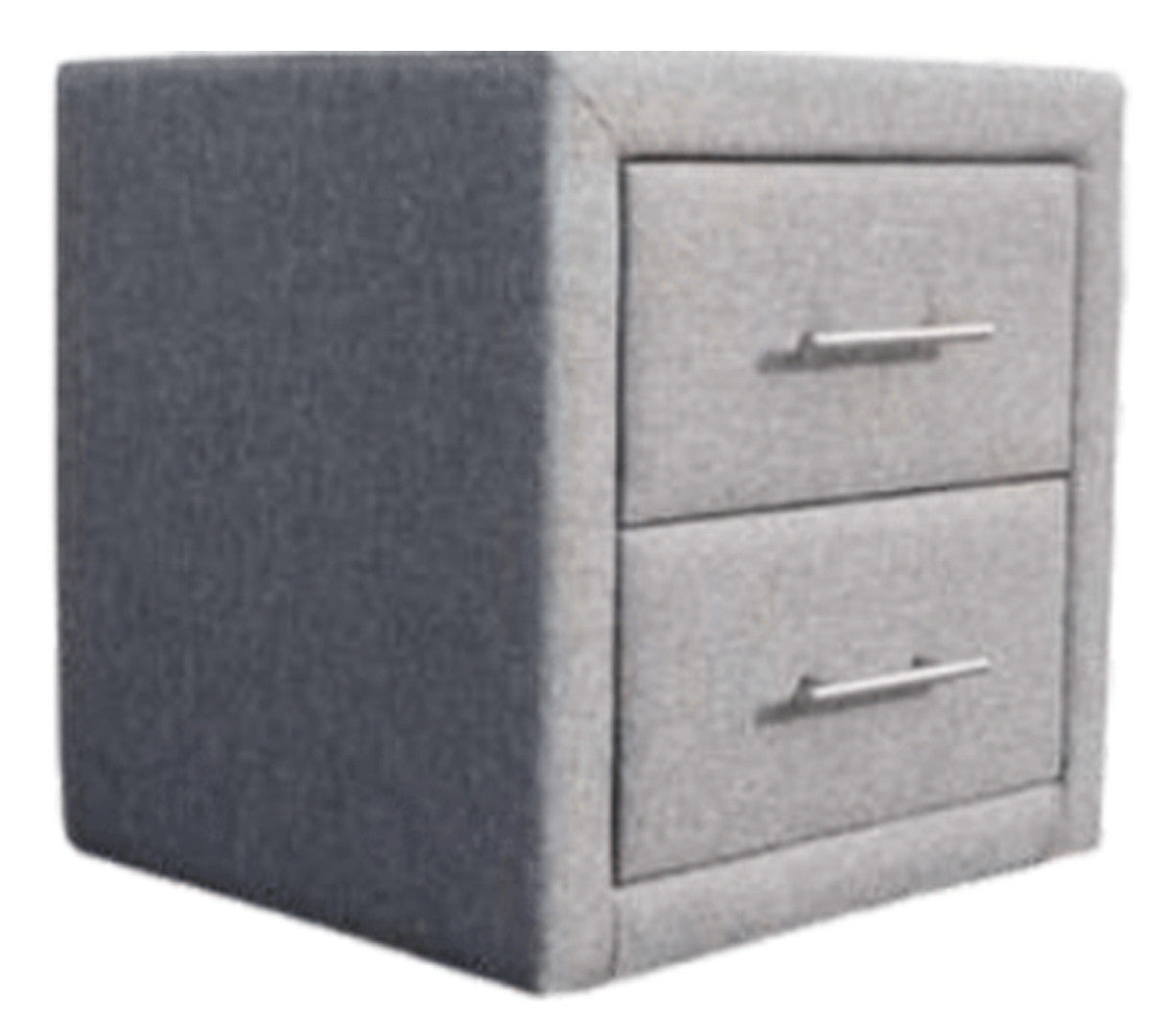 Monroe 2 Drawer Bedside Table - Dark Grey