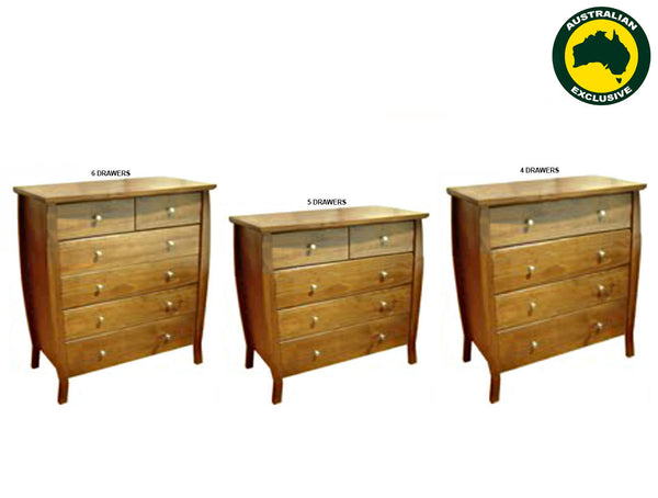 MONTERAY (AUSSIE MADE) TALLBOY COLLECTION - ASSORTED STAINED COLOURS - STARTING FROM $999
