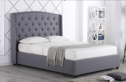 Queen Montello Fabric Bed - As Pictured