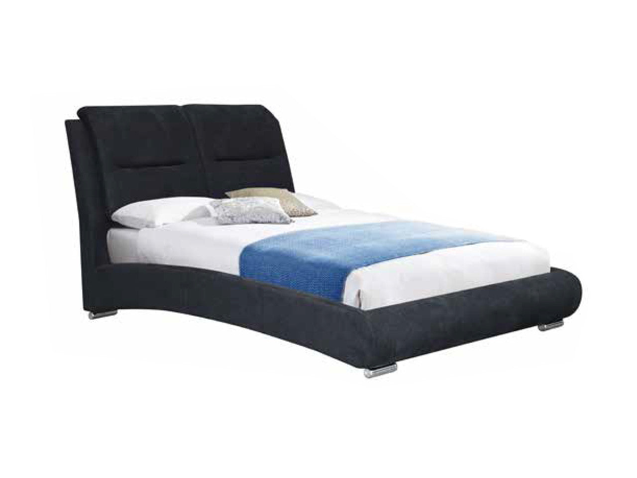 Queen Secre Fabric Bed - Champagne (PICTURED IN BLACK)