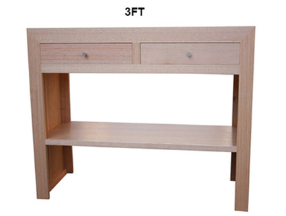 MORGAN (AUSSIE MADE) 2 DOOR CONSOLE TABLE COLLECTION - TASSIE OAK COMBINATION - ASSORTED STAINED COLOURS - STARTING FROM $799