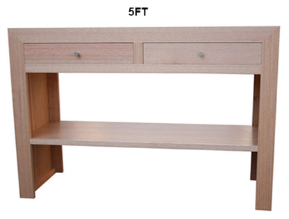 MORGAN (AUSSIE MADE) 2 DOOR CONSOLE TABLE COLLECTION - TASSIE OAK COMBINATION - ASSORTED STAINED COLOURS - STARTING FROM $799