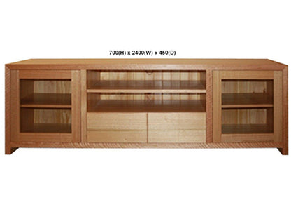 MORGAN (AUSSIE MADE) 2 DOOR / 1 DRAWER TV ENTERTAINMENT UNIT COLLECTION - TASSIE OAK COMBINATION - ASSORTED STAINED COLOURS - STARTING FROM $1299