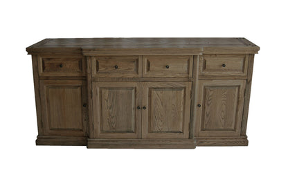 MOSAIC  4 DOOR / 4 DRAWER REAL OAK TIMBER  LARGE BUFFET - 2040MM   - ASH OAK