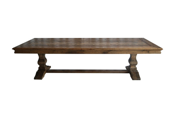 MOSAIC  REAL OAK TIMBER  2.4M DINING TABLE  - ASH OAK