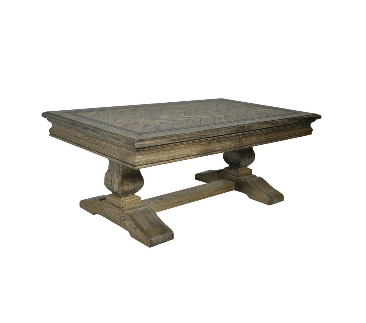 MOSAIC SQUARE REAL OAK TIMBER COFFEE  TABLE - ASH OAK