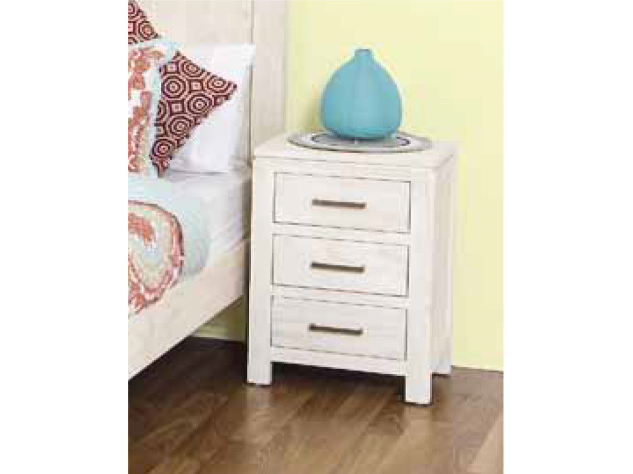 KING MARION 4 PIECE (TALLBOY) BEDROOM SUITE - WHITEWASH