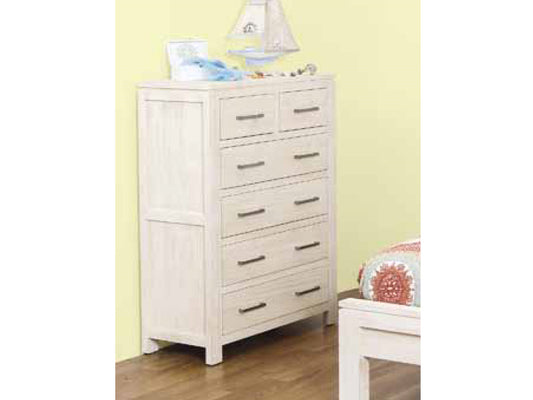 Marion 6 Drawer Tallboy -780(H) X 800(W) - Whitewash