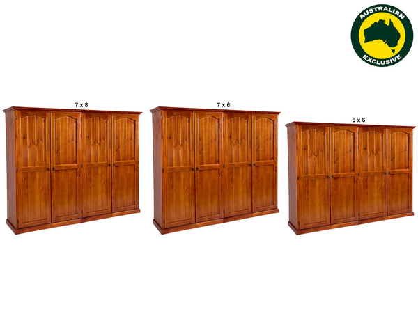 MUDGEE (AUSSIE MADE) 4 DOOR STANDARD PANTRY COLLECTION - ASSORTED STAINED COLOURS - STARTING FROM $1499