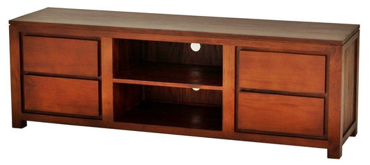 Amsterdam 4 Drawer Entertainment Unit (SB 004 TA 200) - 560(H) X 2000(W)- Mahogany