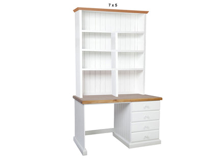 MACQUARIE (AUSSIE MADE) 4 DRAWER DESK + HUTCH COLLECTION - ASSORTED PAINTED / STAINED COLOURS - STARTING FROM $1299