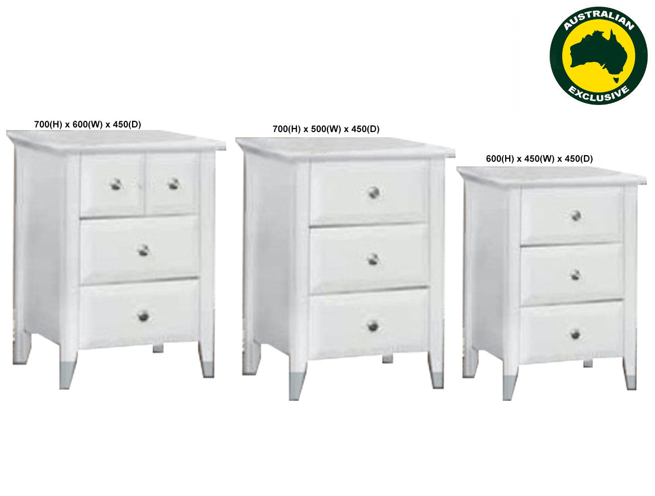 Magnificent (AUSSIE MADE) Bedside Table Collection - Assorted Painted Colours