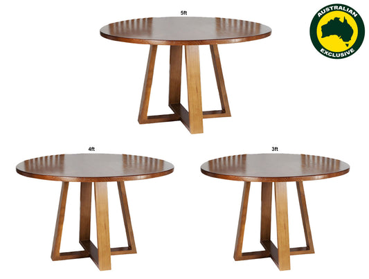 Magnificent (AUSSIE MADE) Round Dining Table Collection - Assorted Stained Colours